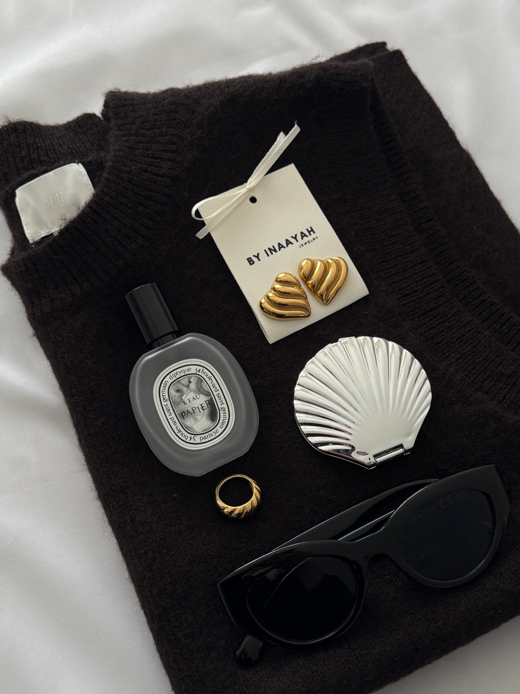 Goldene Herz Ohrringe wasserfest aus Edelstahl ästhetischer Schmuck