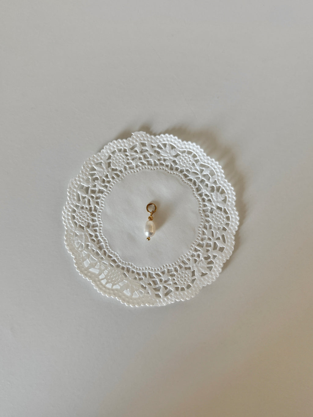 Süßwasserperle Charm Anhänger Gold