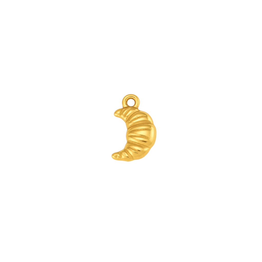 Goldenes Croissant Charm Anhänger
