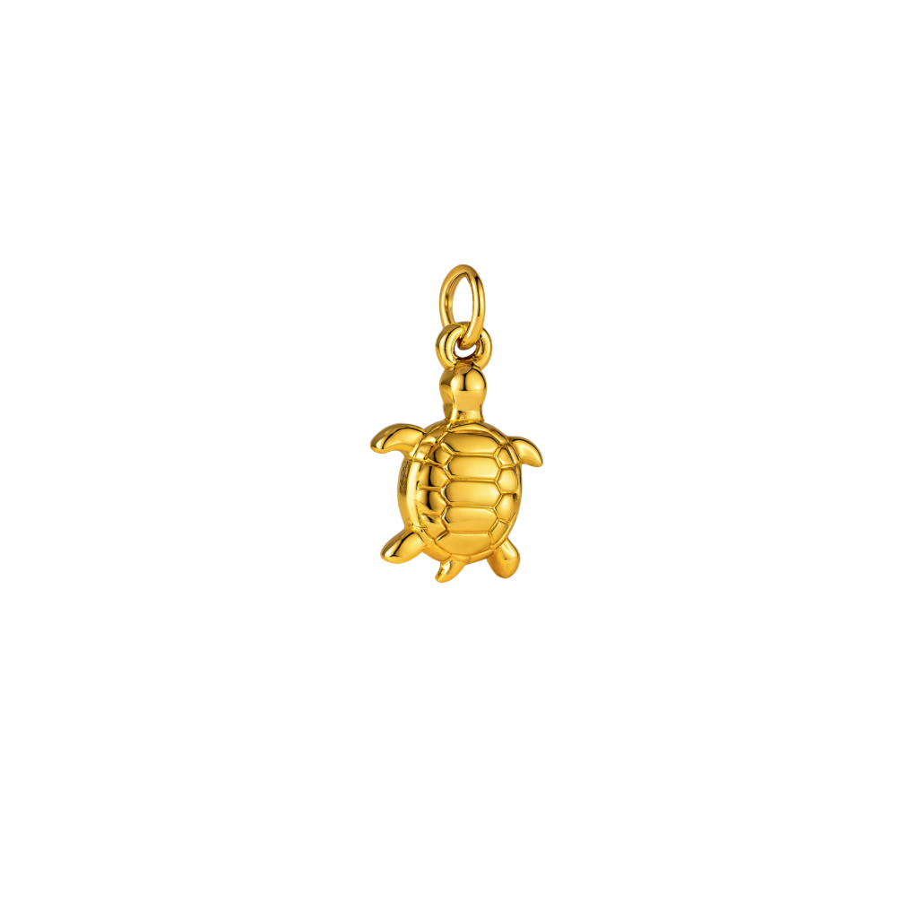 Goldene Schildkröte Charm Anhänger 