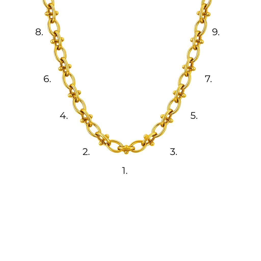 Vergoldete gliederkette für charms