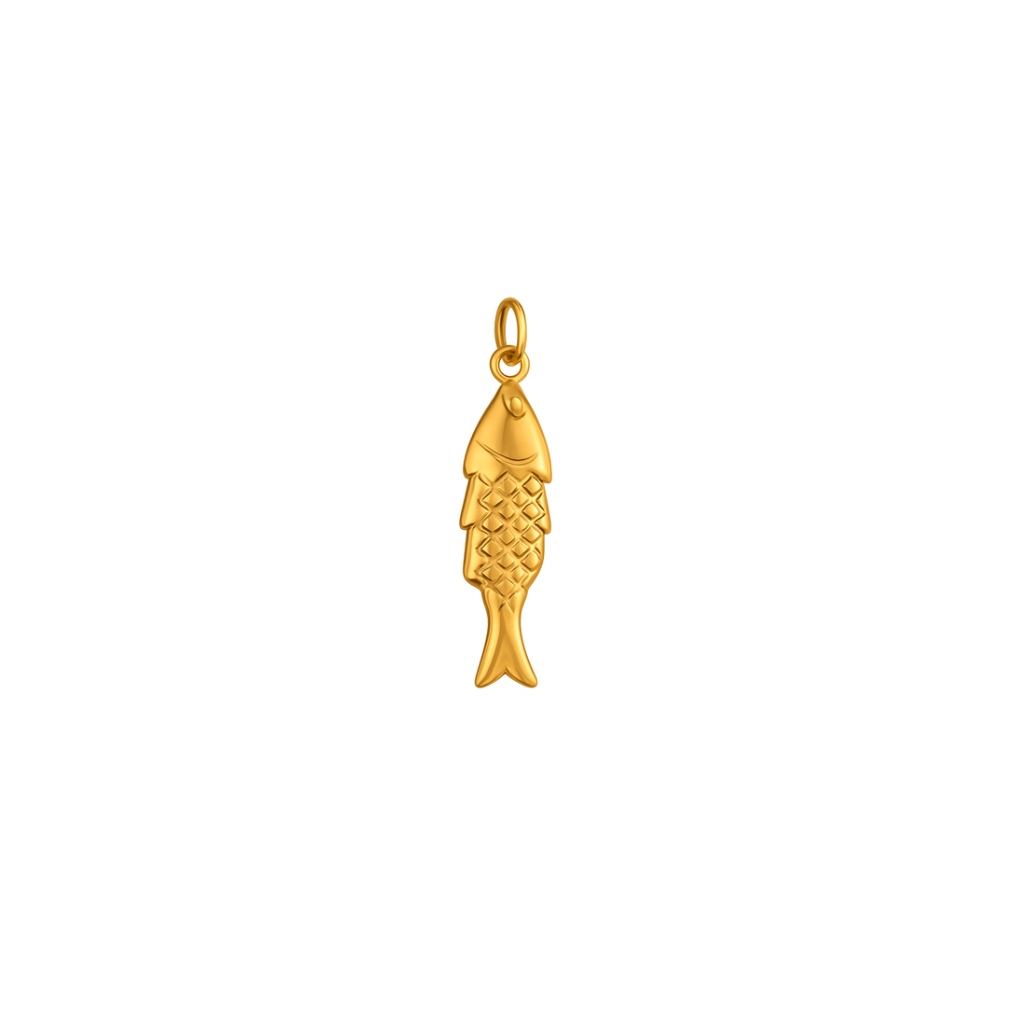 Goldener fisch Charm Anhänger 