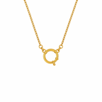 Goldene Minimalistische Kette mit rundem Charm-Clip