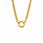 Goldene Kette mit rundem Charm-Clip