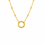Goldene Kette mit rundem Charm-Clip