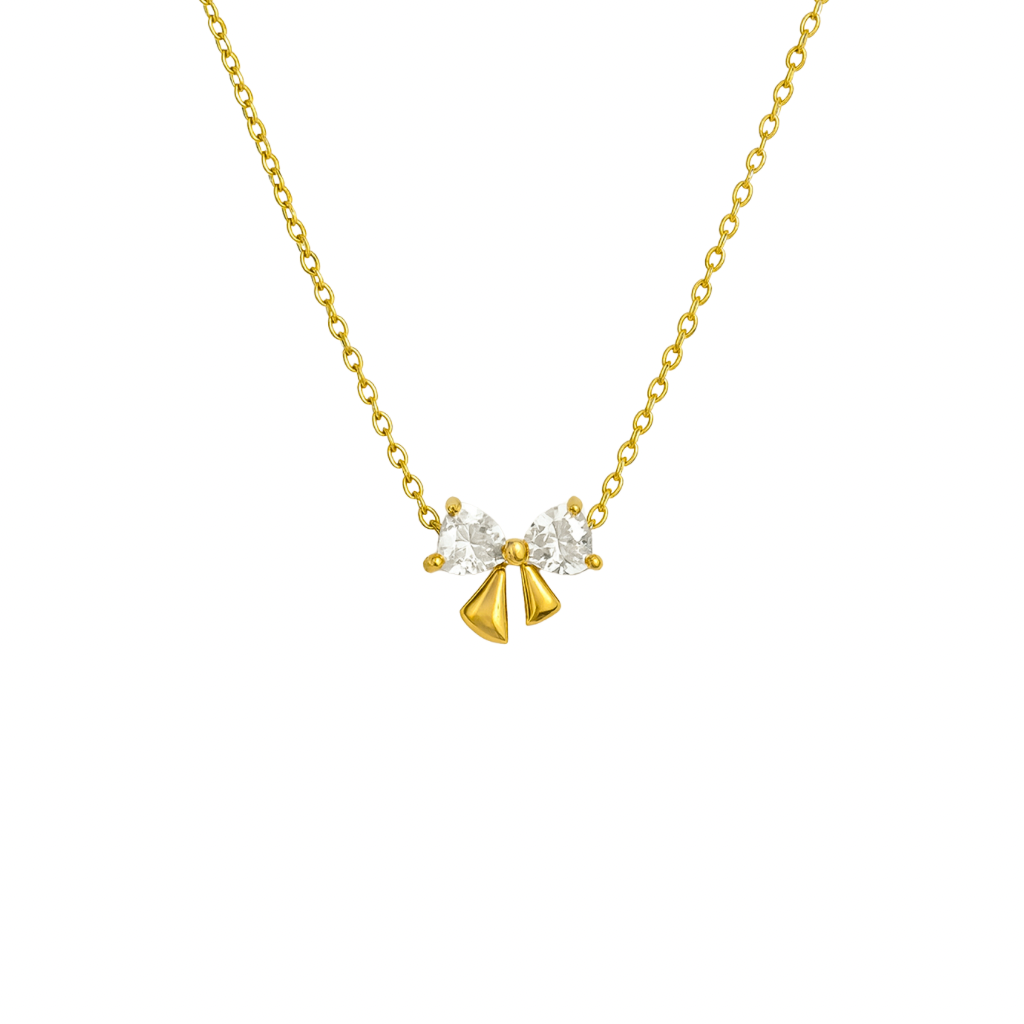 Goldene Herz und Zirkonia-Kette