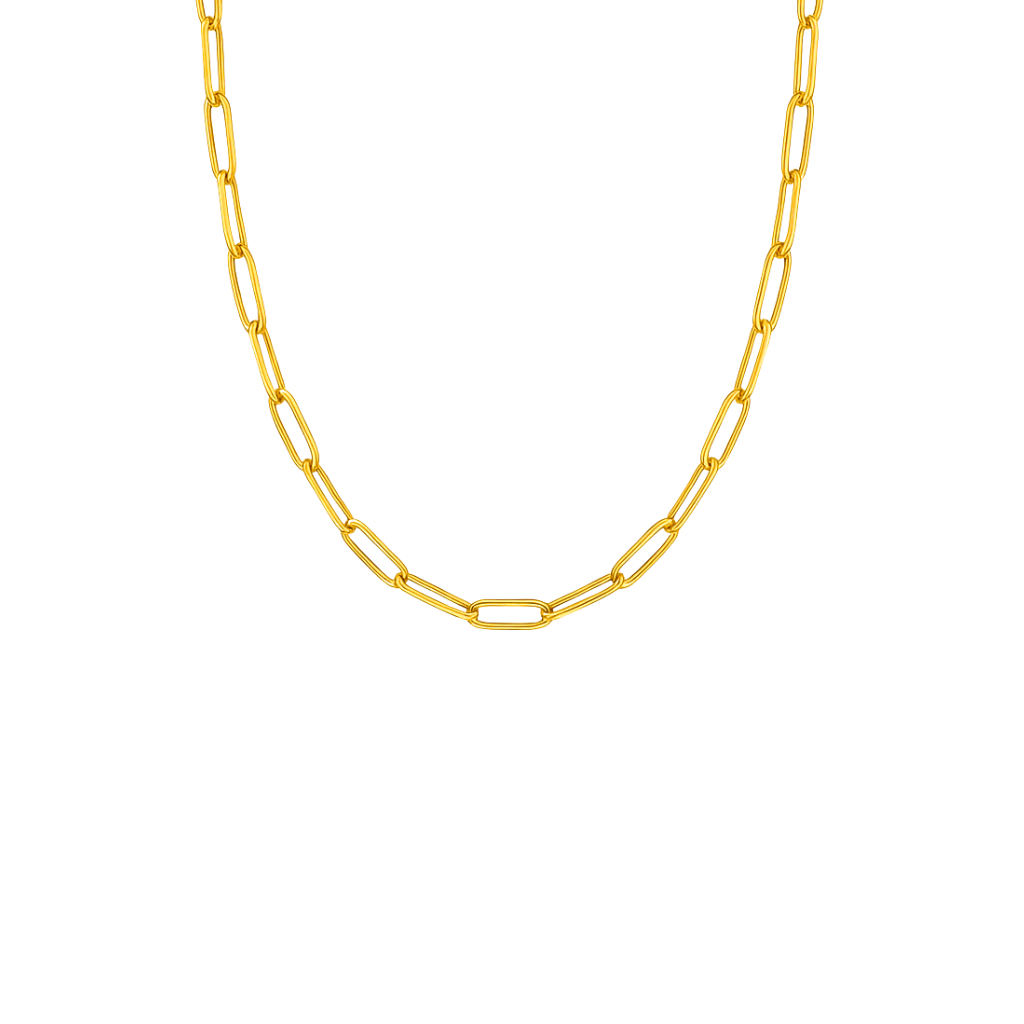 Vergoldete schmale gliederkette für charms