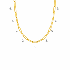 Vergoldete schmale gliederkette für charms