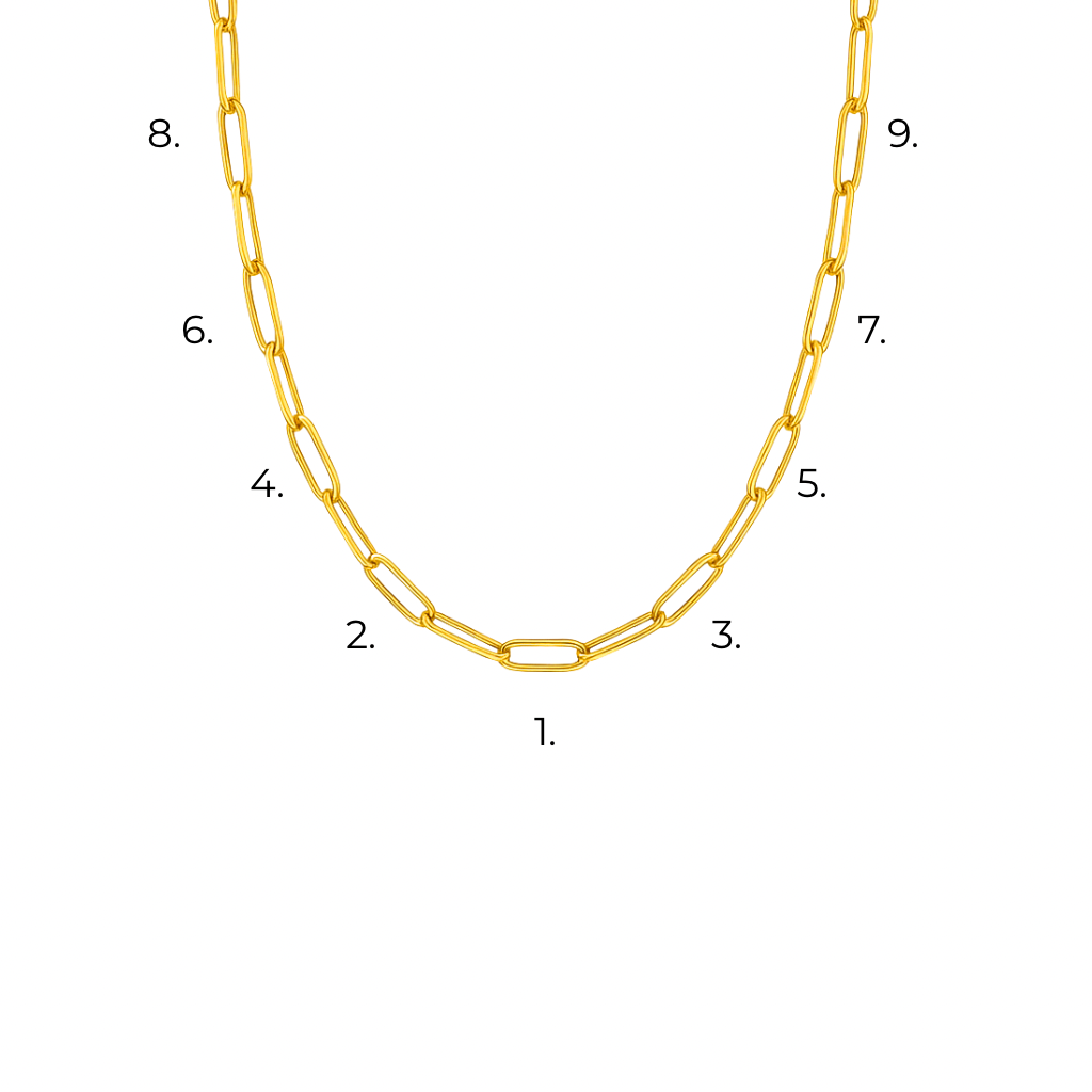 Vergoldete schmale gliederkette für charms