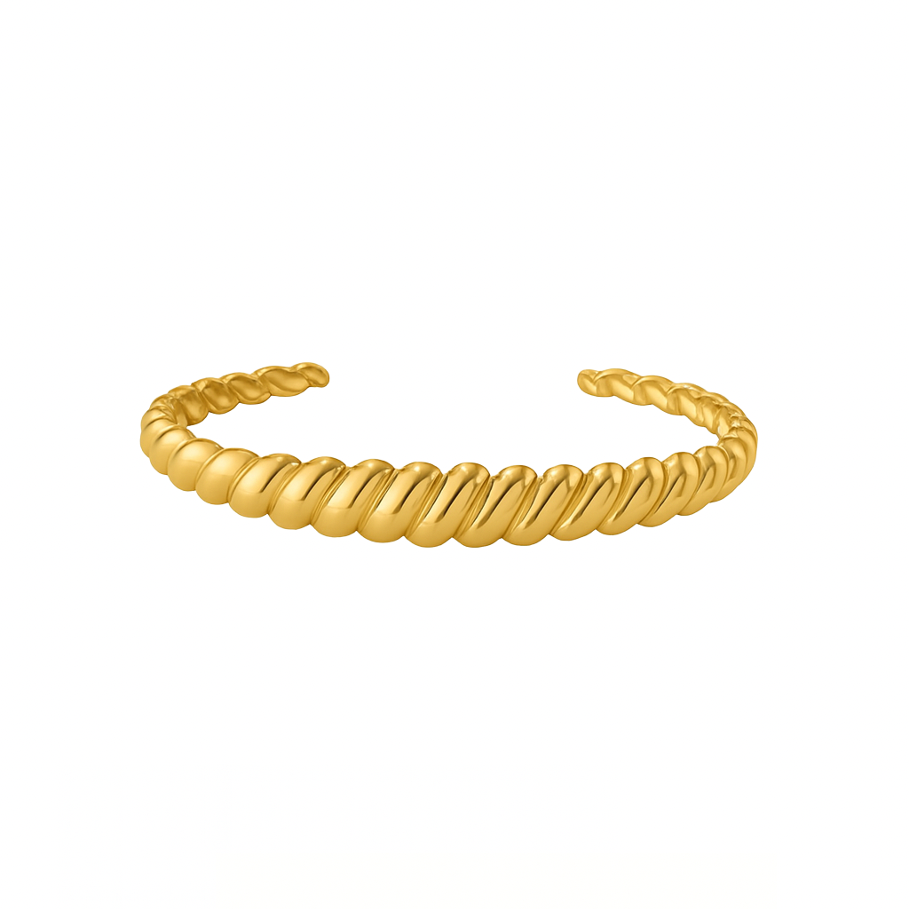 Größenverstellbarer Armreif vergoldet