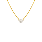 Goldene Herz Diamant Halskette minimalistisch 